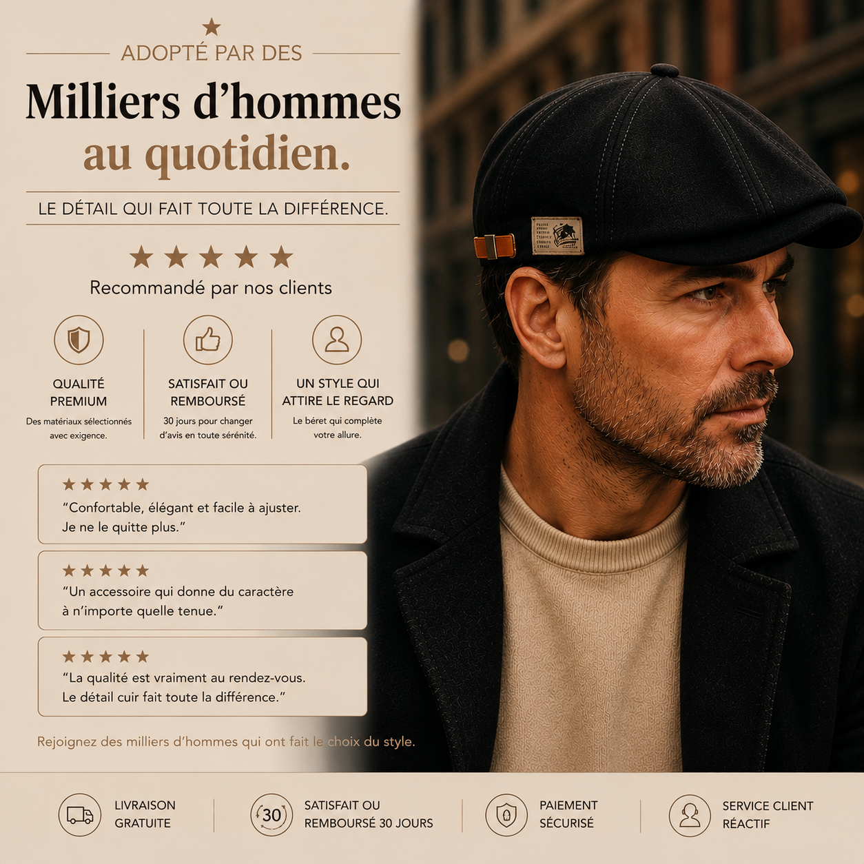 Béret Coton Homme - IvyCap