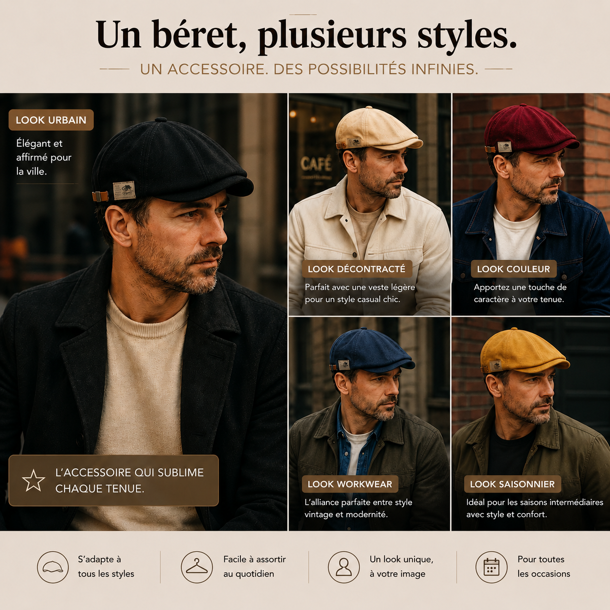 Béret Coton Homme - IvyCap