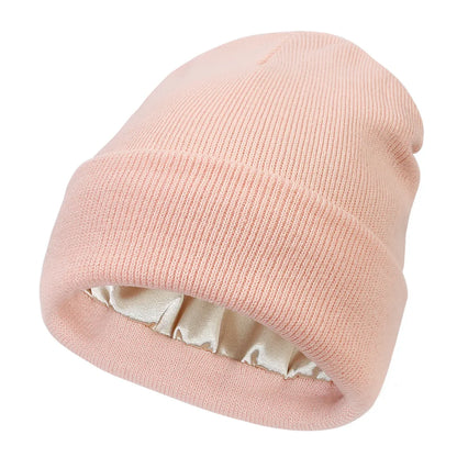 Bonnet Tricoté Doublure Satin - Satinaza