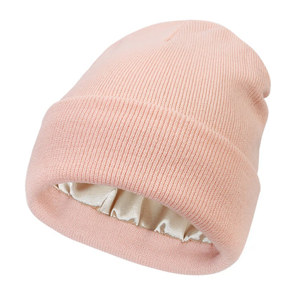 Bonnet Tricoté Doublure Satin - Satinaza