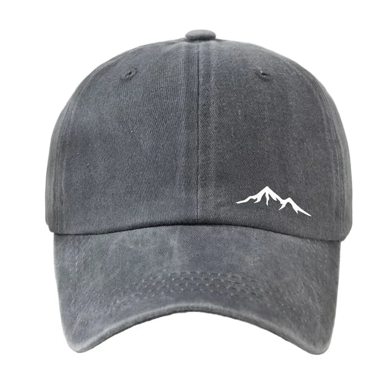 Casquette Baseball Effet Délavé – Broderie Montagne