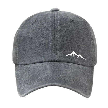 Casquette Baseball Effet Délavé – Broderie Montagne