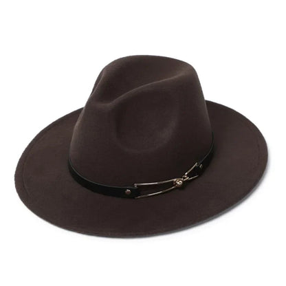Chapeau Fedora Classy Chic Anneau Doré