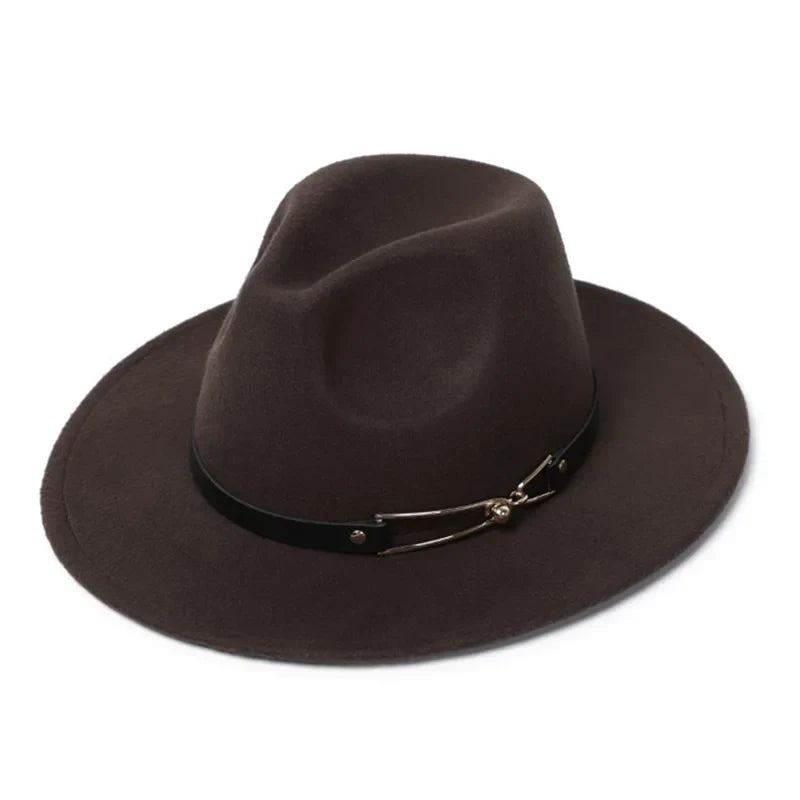Chapeau Fedora Classy Chic Anneau Doré