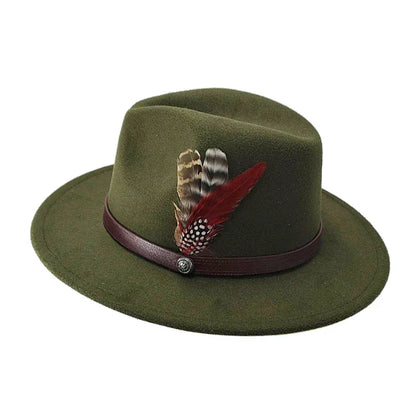 Chapeau Fedora Coton – Plume Décorative