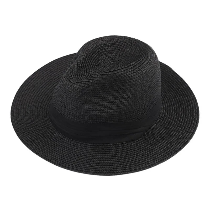 Chapeau Panama Paille Tressée – Ruban Noir