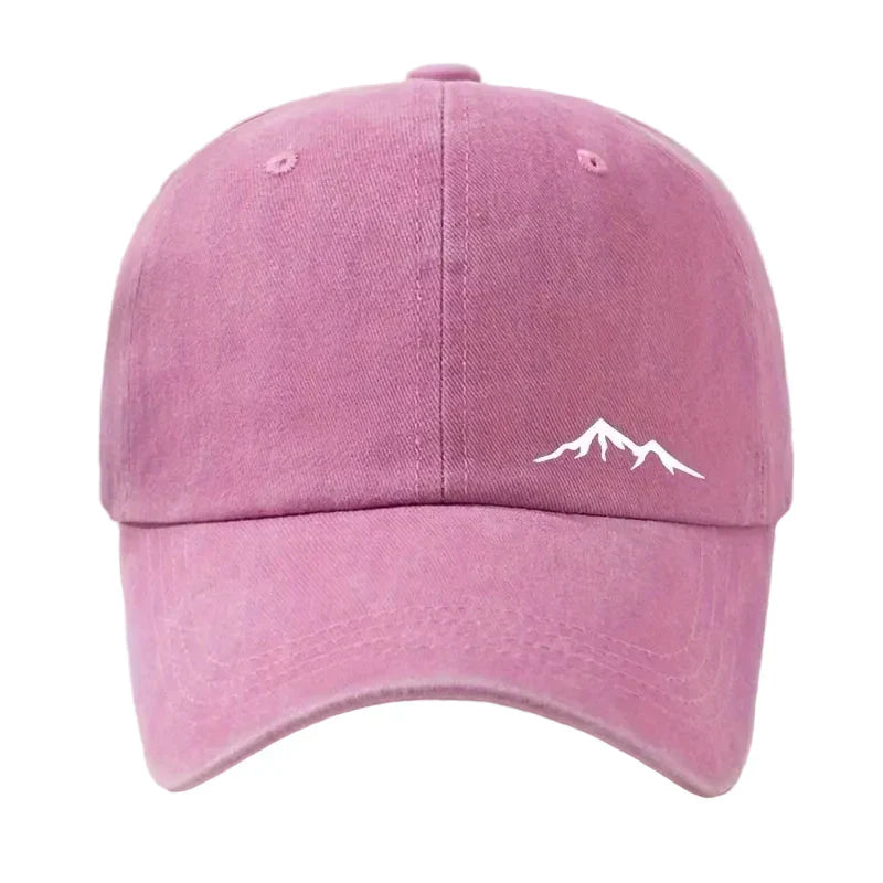Casquette Baseball Effet Délavé – Broderie Montagne