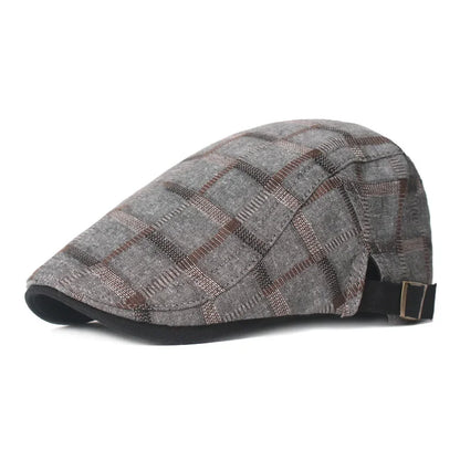 Béret Homme – Design À Carreaux Classique