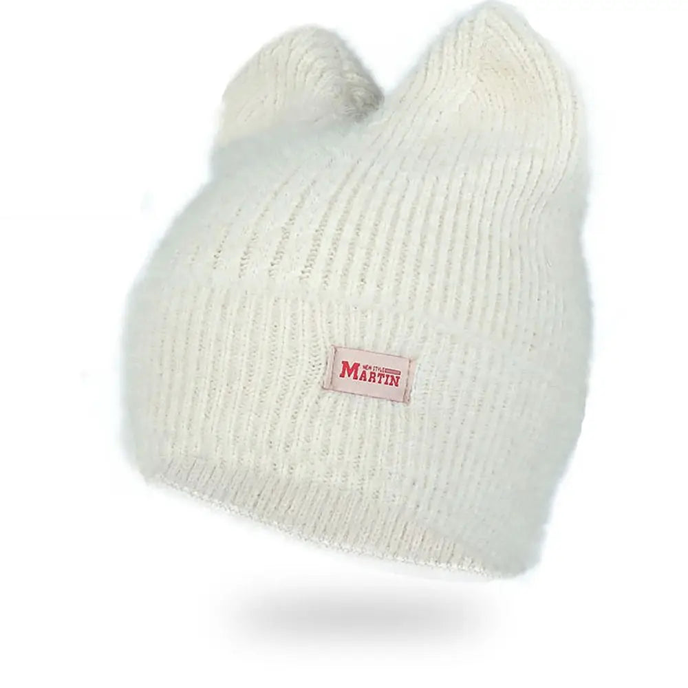 Bonnet Femme Tricoté avec Oreilles de Chat – KittyFluff