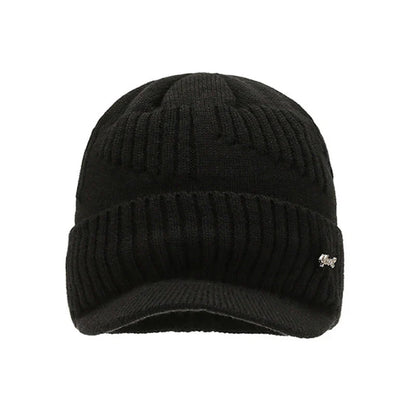 Bonnet Casquette Noir en Maille - KnitCap Elite