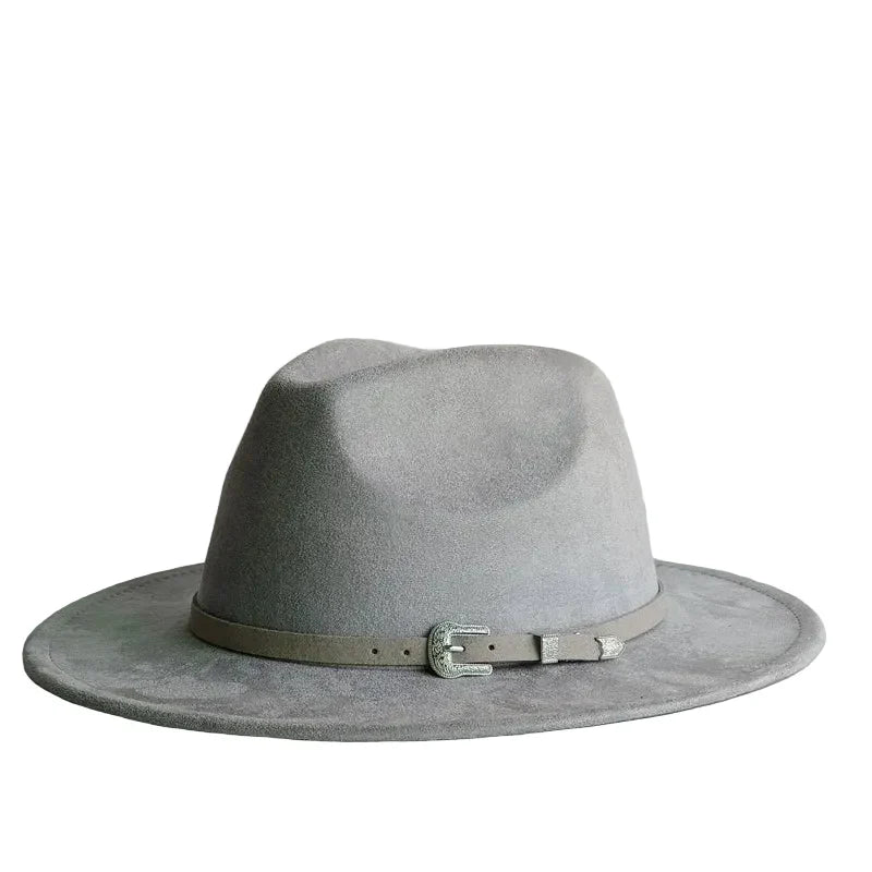 Chapeau Fedora Suédine – Ruban Peint Main