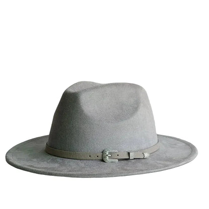 Chapeau Fedora Suédine – Ruban Peint Main