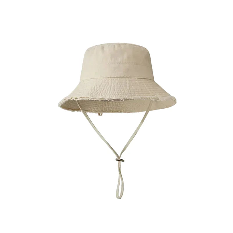 Bob Coton avec Cordon Ajustable – Bord Effiloché