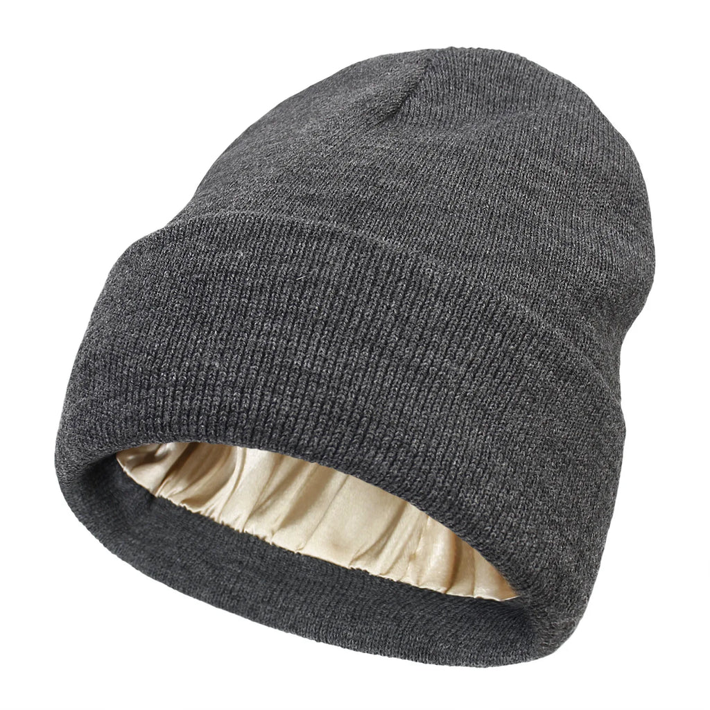 Bonnet Tricoté Doublure Satin - Satinaza