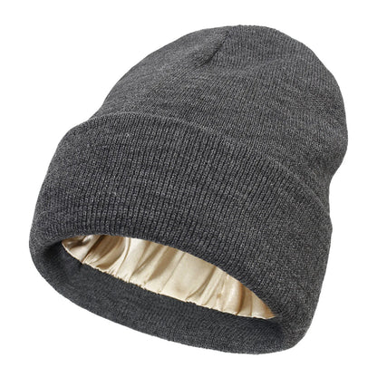 Bonnet Tricoté Doublure Satin - Satinaza