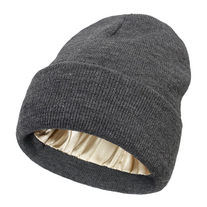 Bonnet Tricoté Doublure Satin - Satinaza