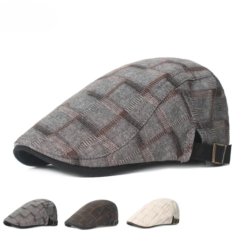 Béret Homme – Design À Carreaux Classique