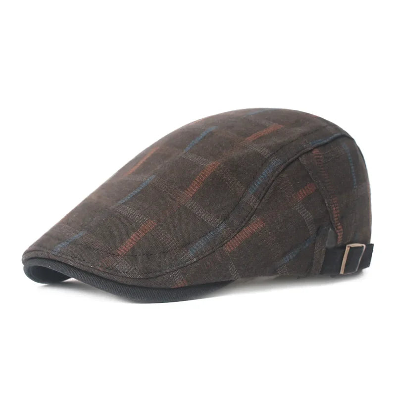 Béret Homme – Design À Carreaux Classique