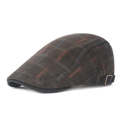 Béret Homme – Design À Carreaux Classique