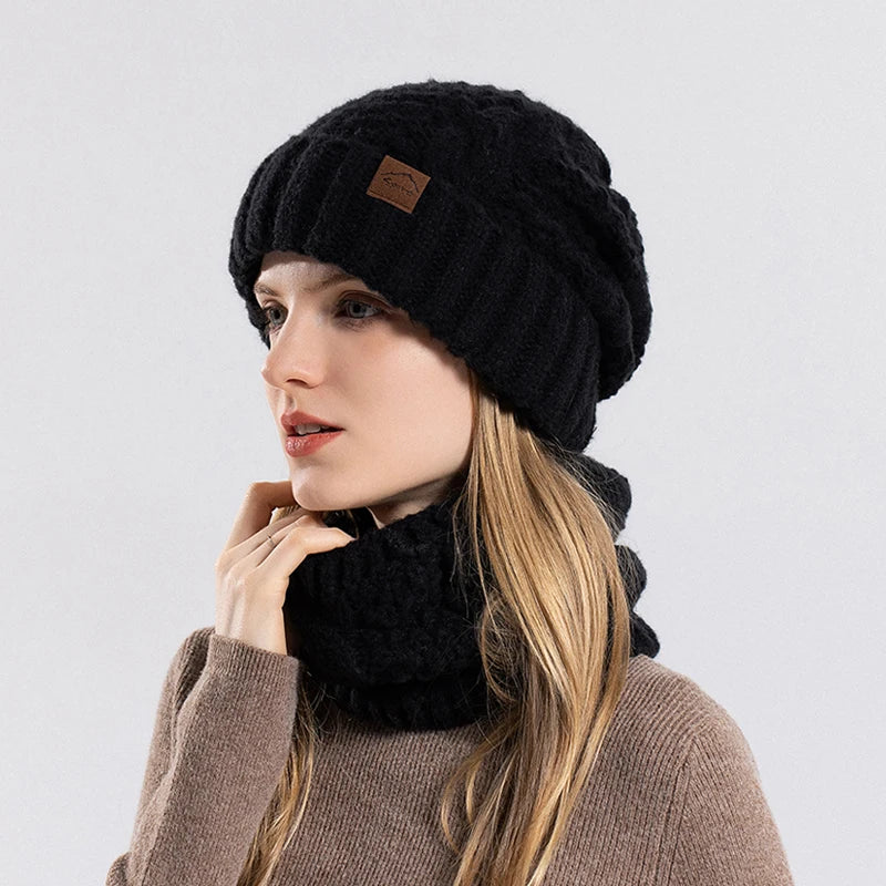 Ensemble Bonnet Femme et Écharpe Tricoté - Arctica