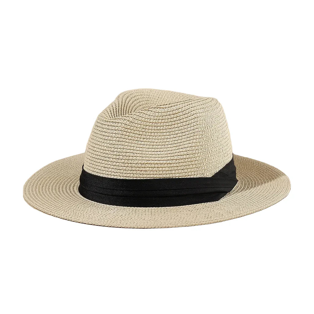 Chapeau Panama Paille Tressée – Ruban Noir