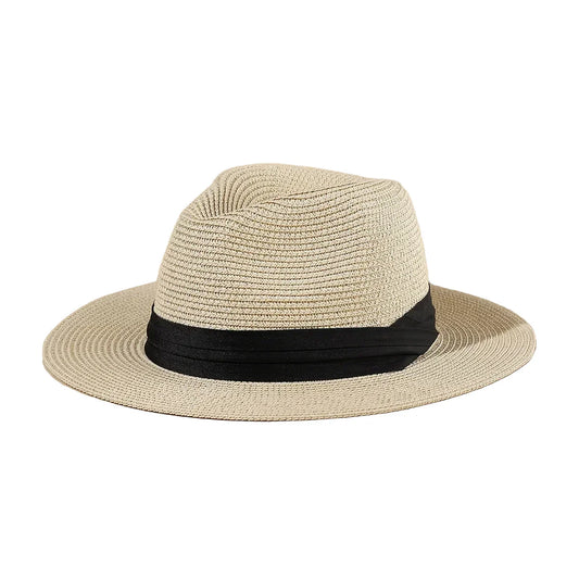 Chapeau Panama Paille Tressée – Ruban Noir