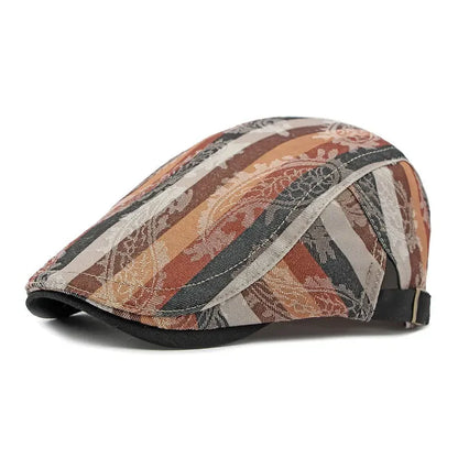 Béret Homme en Coton Rayée Multicolore - Stripe