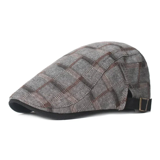 Béret Homme – Design À Carreaux Classique