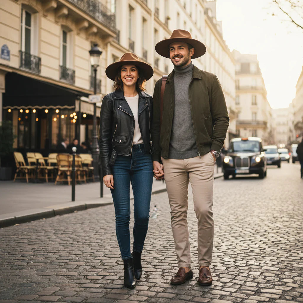 Chapeau Fedora Coton avec Bande Ajustable