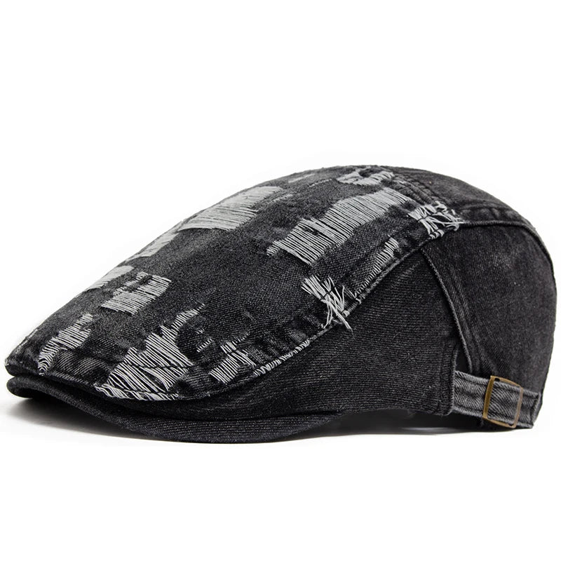 Béret Denim Déchiré Mixte - UrbanChic
