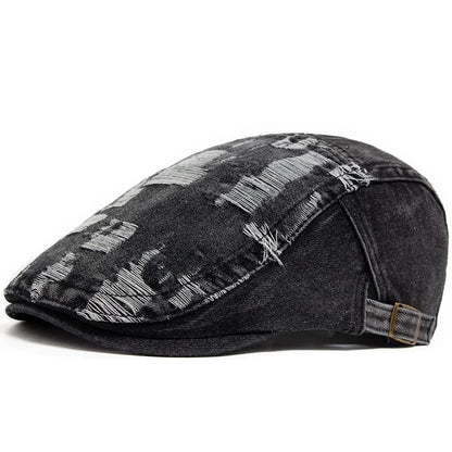 Béret Denim Déchiré Mixte - UrbanChic