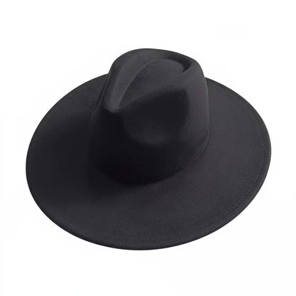 Chapeau Fedora Suédine – Bord Large et Bande Fine