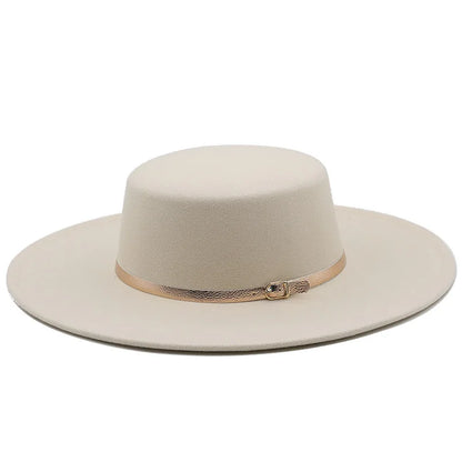 Chapeau Fedora Coton avec Bande Boucle Métallique