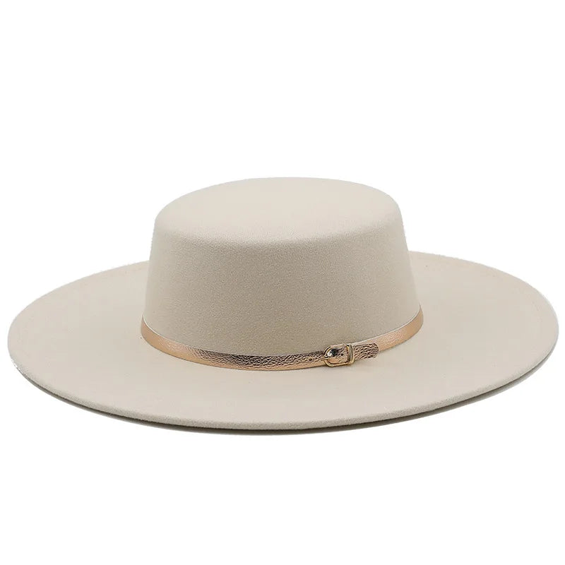 Chapeau Fedora Coton avec Bande Boucle Métallique