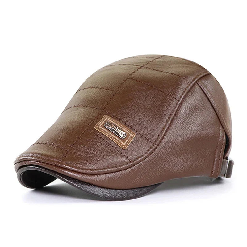 Béret Homme en Cuir - Élegant