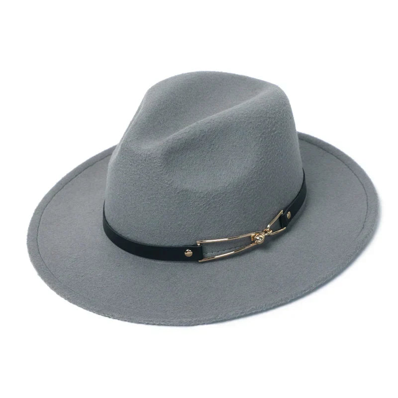 Chapeau Fedora Classy Chic Anneau Doré