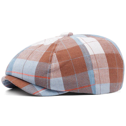 Béret Casquette Gavroche à Carreaux