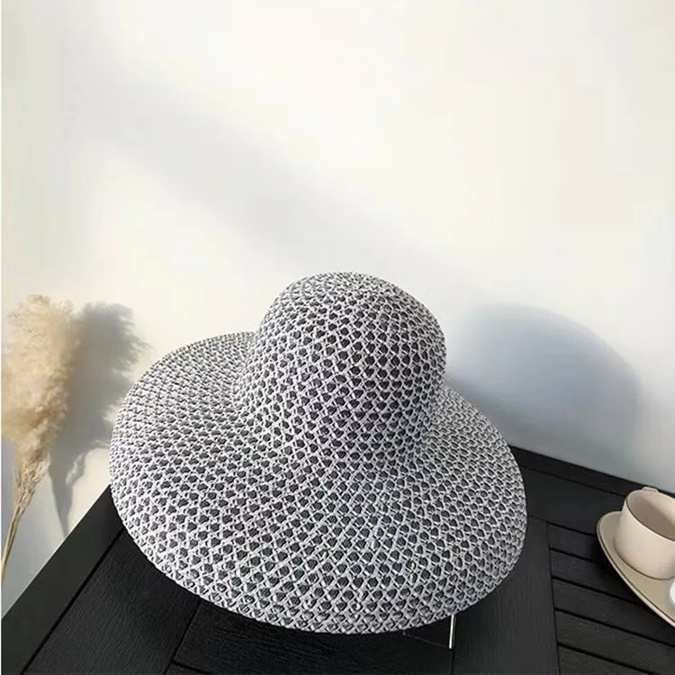 Chapeau de Paille Large – Motif Tressé Original