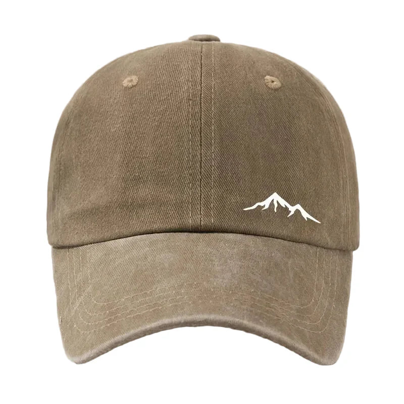 Casquette Baseball Effet Délavé – Broderie Montagne