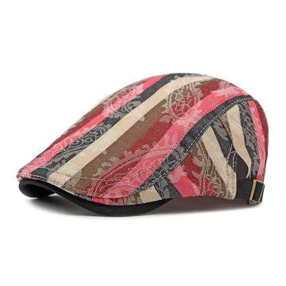 Béret Homme en Coton Rayée Multicolore - Stripe
