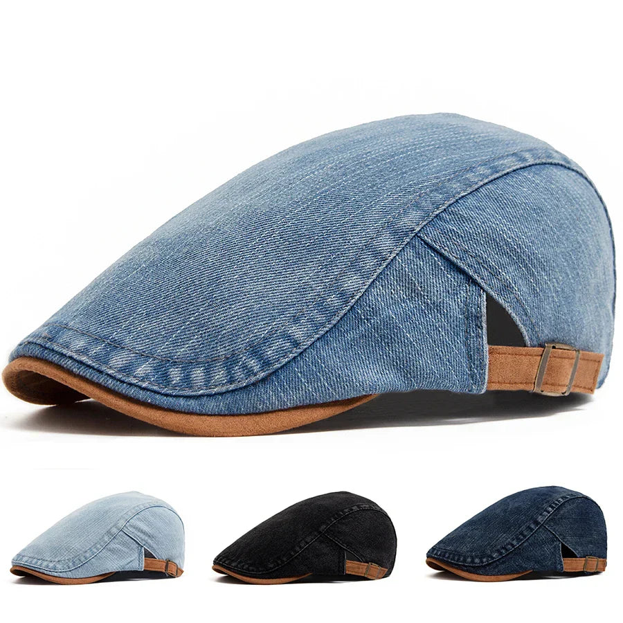 Béret Homme Denim – Texture Jean Ajustable