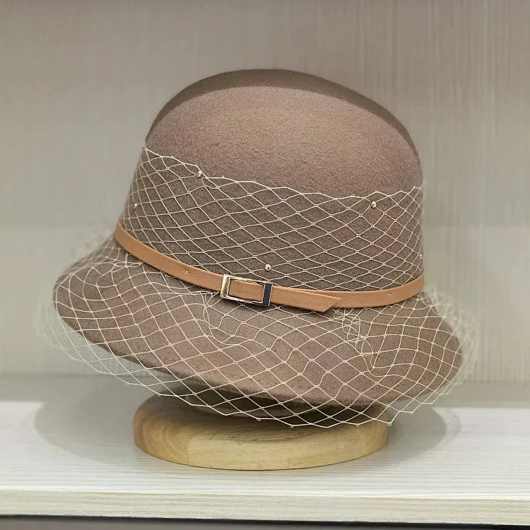 Chapeau Melon Cloche en Laine - Rétro