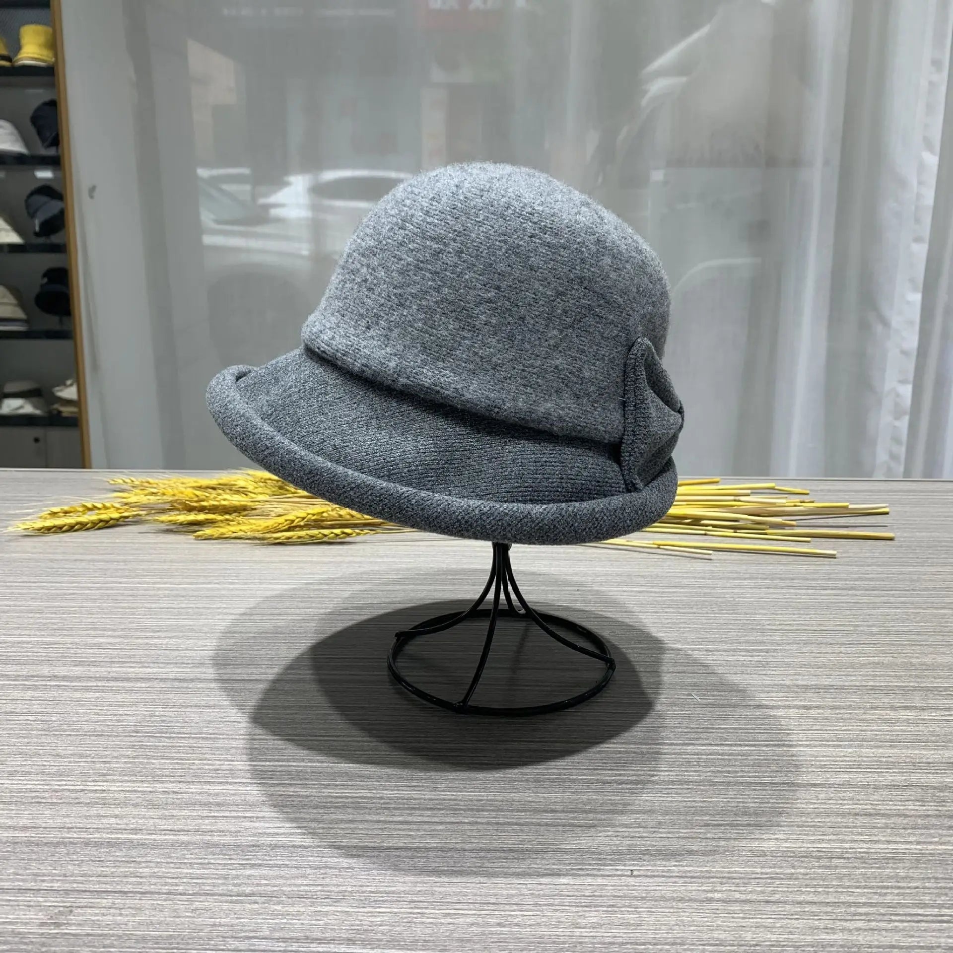 Chapeau Melon Cloche Femme Épais Hiver
