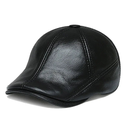 Béret en Cuir Homme - Cache Oreille
