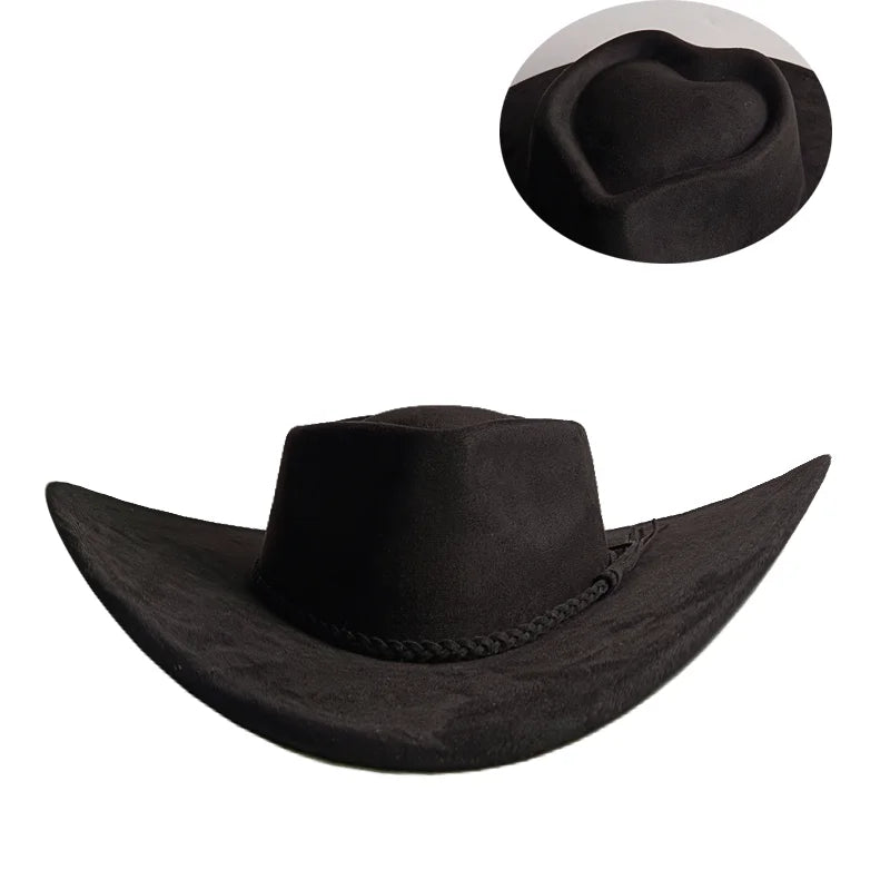 Chapeau Cowboy Coton Tressage Décoratif