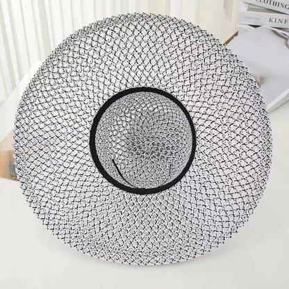 Chapeau de Paille Large – Motif Tressé Original