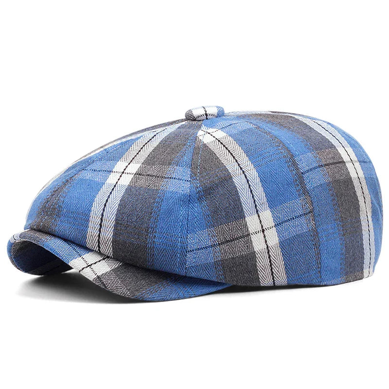 Béret Casquette Gavroche à Carreaux