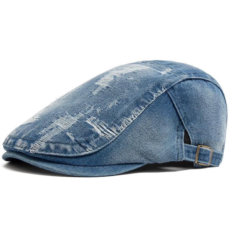 Béret Denim Déchiré Mixte - UrbanChic