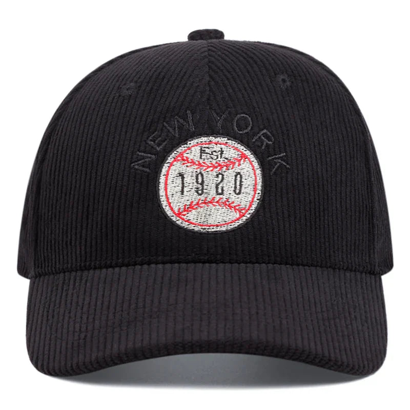Casquette Baseball Côtelée Brodée – New York 1920