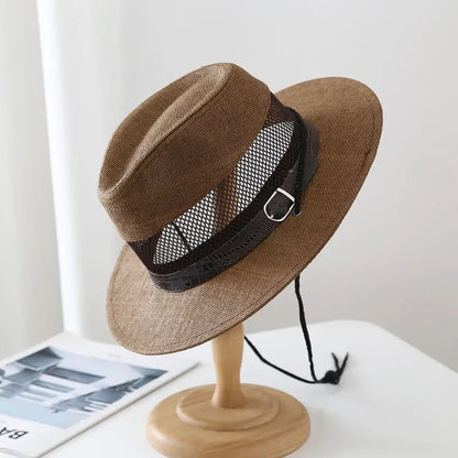 Chapeau Panama Homme Aéré Avec Cordon – Solaro